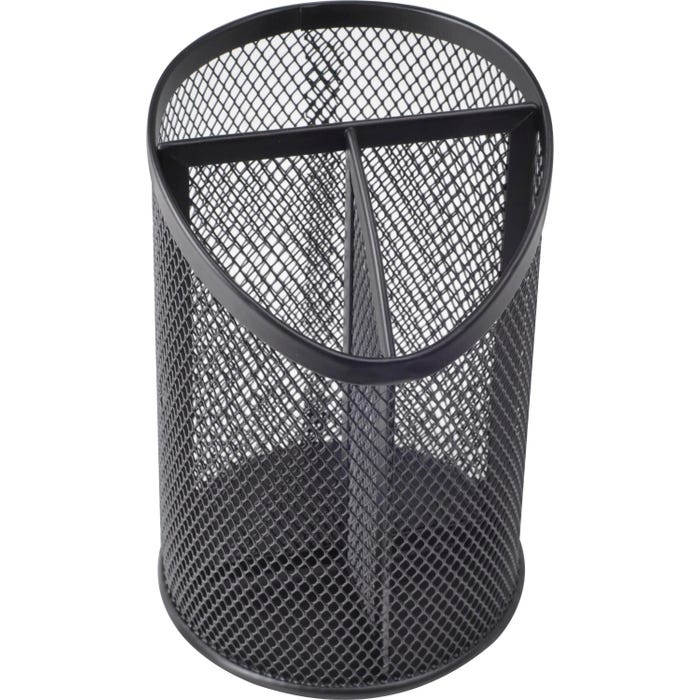 Lorell Mesh Desktop Organizer, 4 x 4 x 6 inches, Black