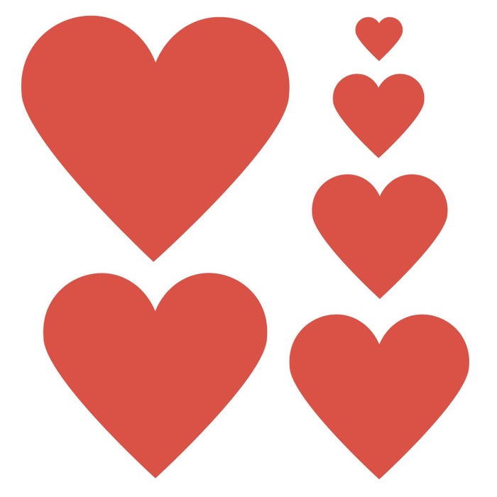 AccuCut Hearts #3 Dies, Jumbo, Set of 2