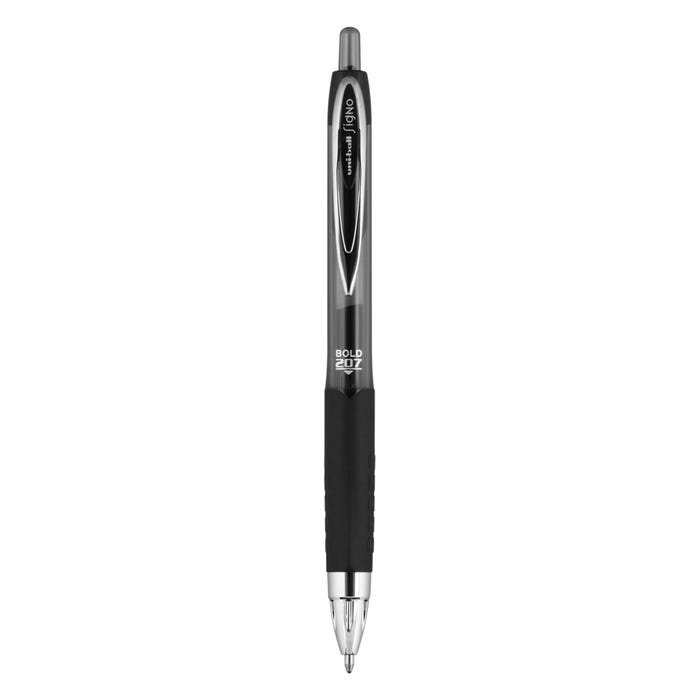 uniball 207 Retractable Gel Pen, 1.0 mm Bold Tip, Black