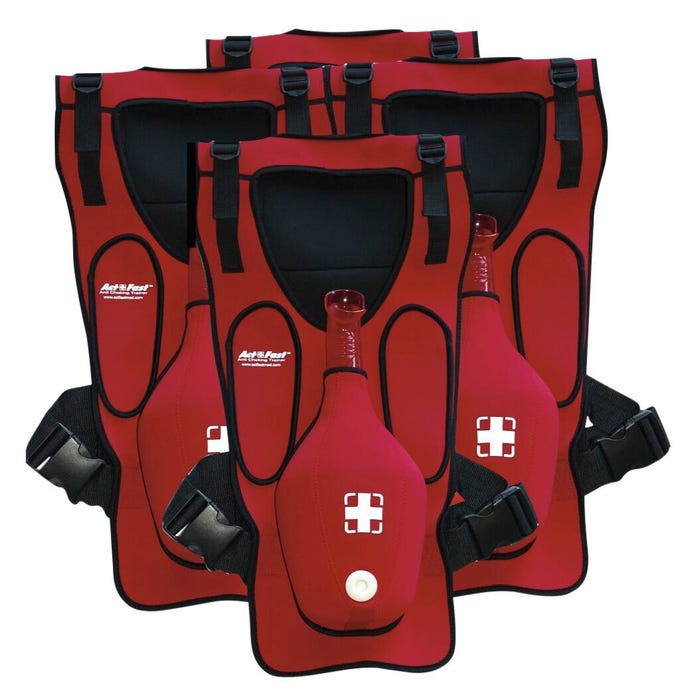 Act+Fast Anti-Choking Trainers with Back Slap Pad, Pack of 4, Red