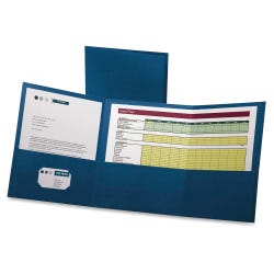 Oxford Tri-Fold 3-Pocket Folder, Blue, Pack of 20