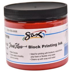 Sax Water Soluble Block Printing Ink, 1 Pint Jar, Primary Red 1299769