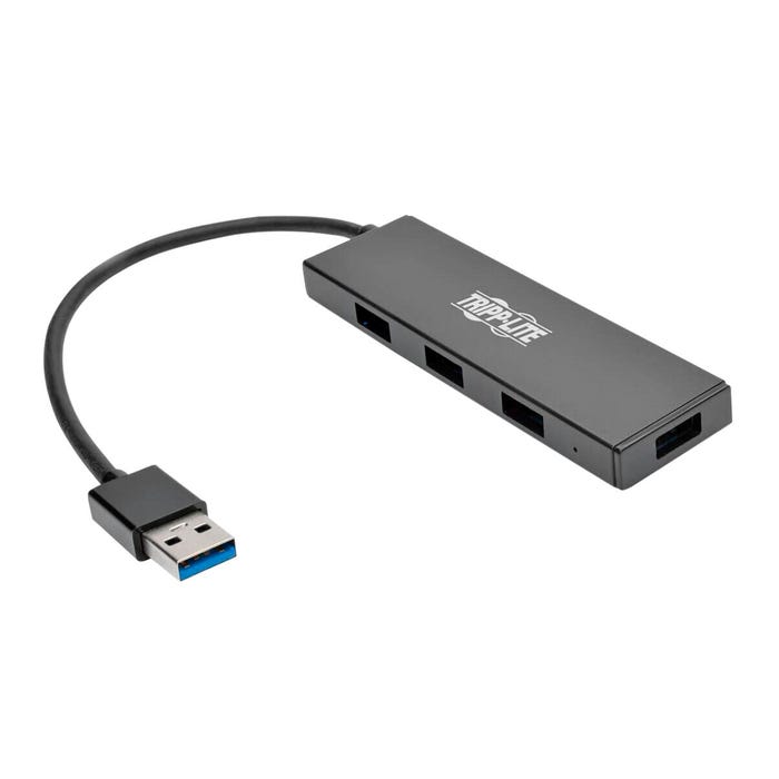 Tripp Lite 4-Port Ultra-Slim Portable USB 3.0 SuperSpeed Hub, Black