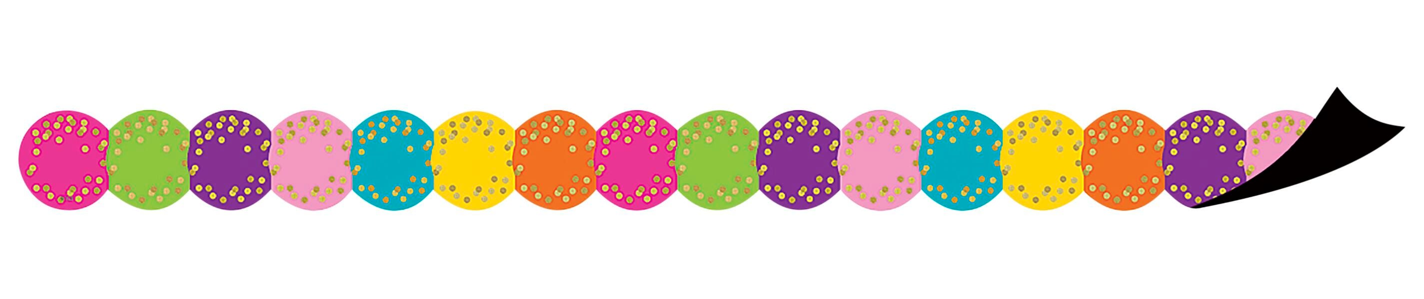 Teacher Created Resources Confetti Circles Magnetic Border Trim, Item Number 2051196