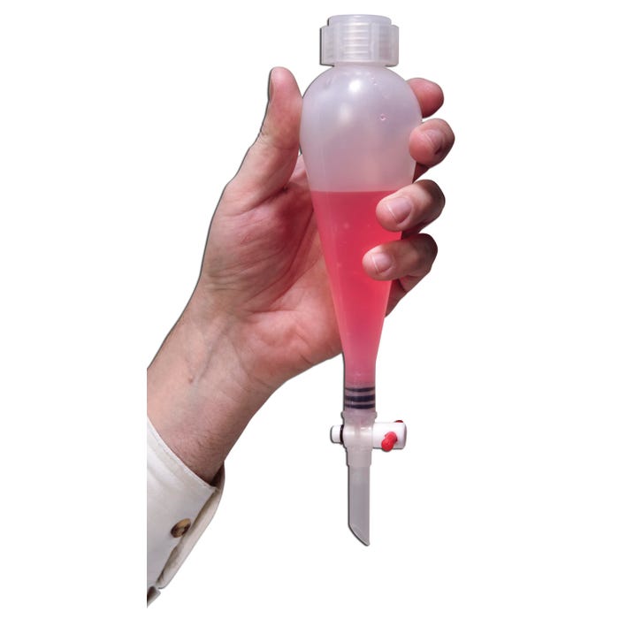 Frey Scientific Polypropylene Separatory Funnels - 250 mL - Pack of 2