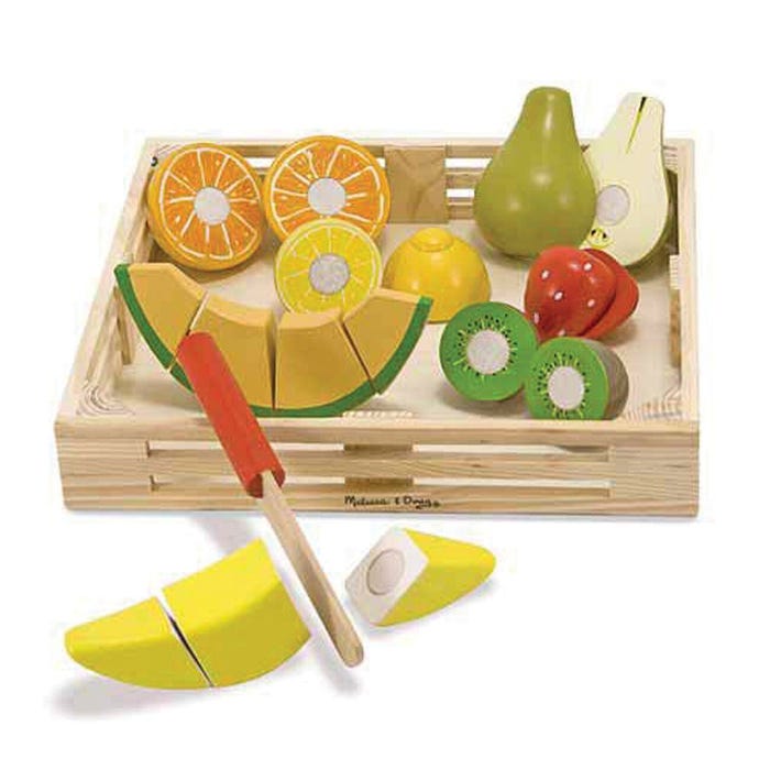 Melissa & Doug Play Food Cutting Fruit Set, 18 Pieces