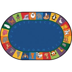 Carpets for Kids KID$Value PLUS All The Animals Literacy Seating Carpet, Oval 4002193