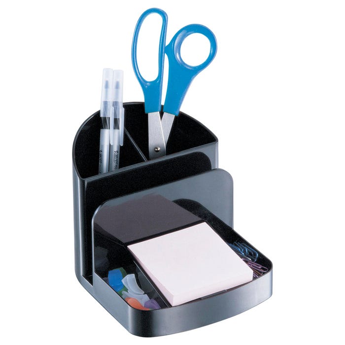 Officemate Recycled Desk Organizer, 5-3/8 x 6-3/4 x 5 Inches, Plastic, Black