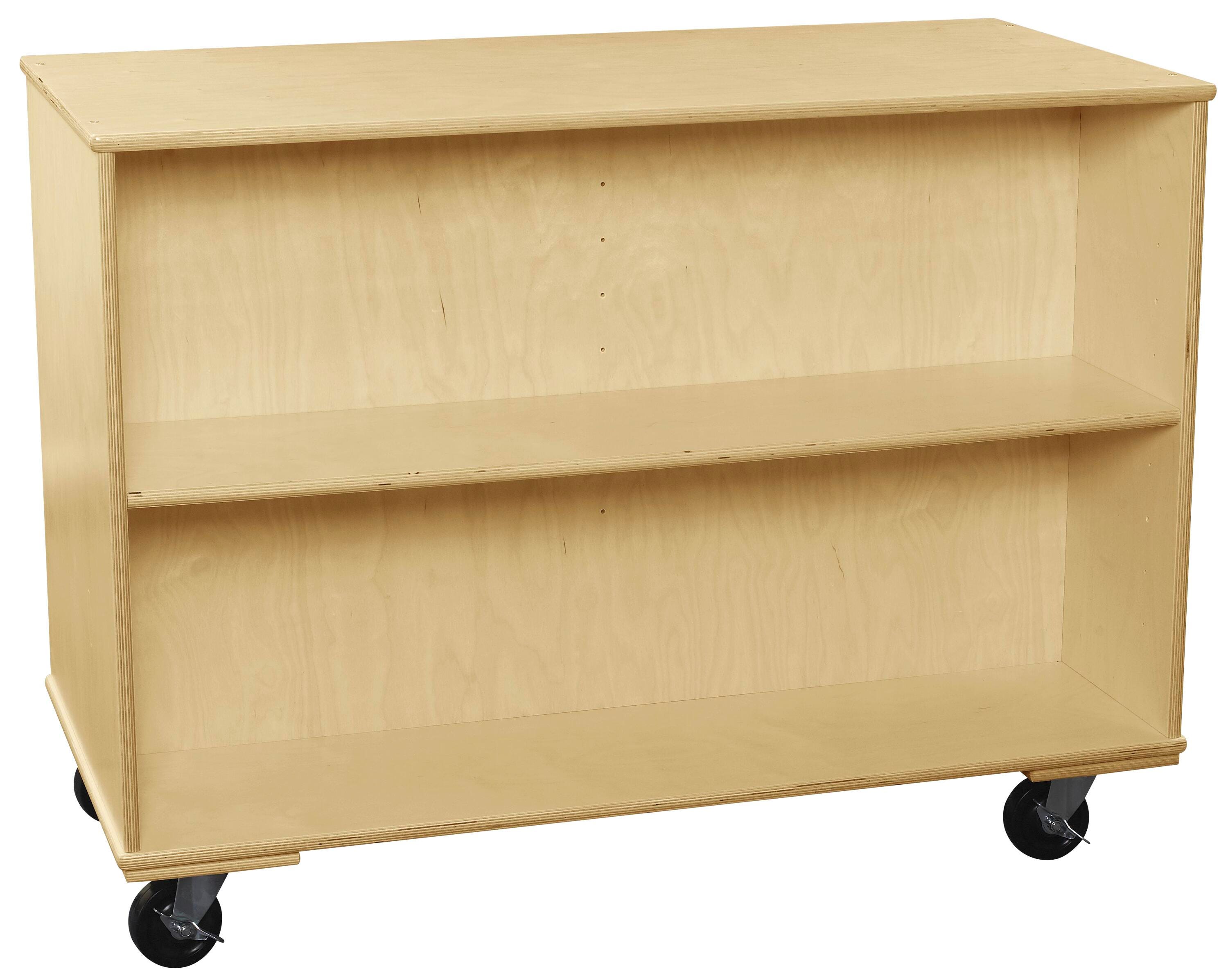 Classroom Select Mobile Adjustable Shelf Bookcase, Double Sided, 48 x 24 x 36 Inches, Birch 1467858