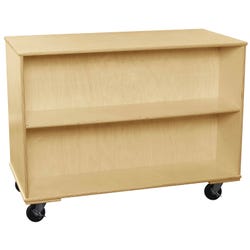 Classroom Select Mobile Adjustable Shelf Bookcase, Double Sided, 48 x 24 x 36 Inches, Birch 1467858