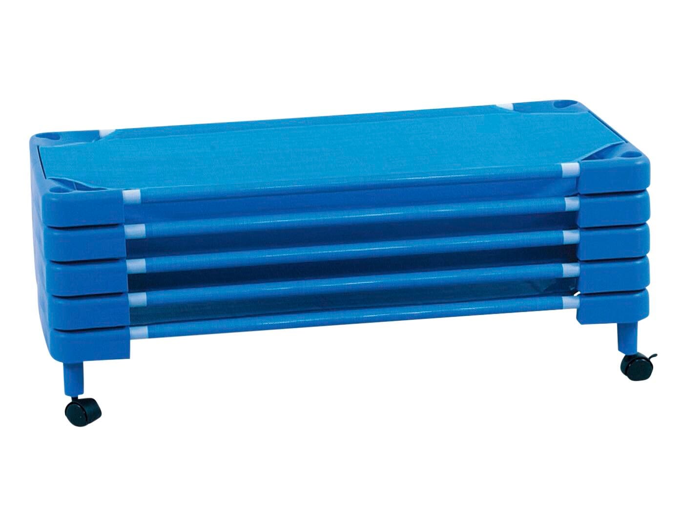 Children's Factory Toddler Assembled Stacking Standard Premium Rest Time Cot, 43-1/2 x 21-1/2 x 5 Inches, Set of 5 1359987