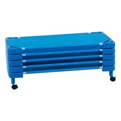 Children's Factory Toddler Assembled Stacking Standard Premium Rest Time Cot, 43-1/2 x 21-1/2 x 5 Inches, Set of 5 1359987