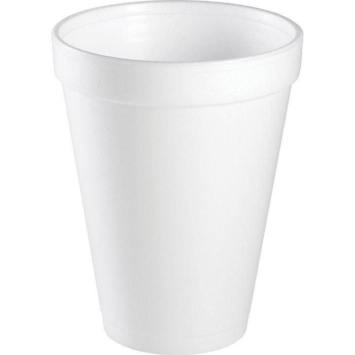 Dart Insulated Cup, 12 oz, Styrofoam, White, Pack of 1000