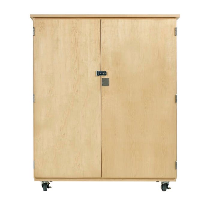 Diversified Woodcrafts Robotics Storage Cabinet with 2 Locking Doors and 2 Drawers, 50 x 24 x 53 Inches
