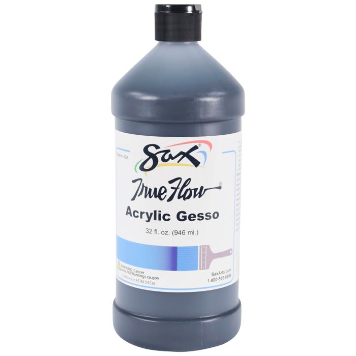 Sax Acrylic Gesso Primer Paint, 1 Quart, Black