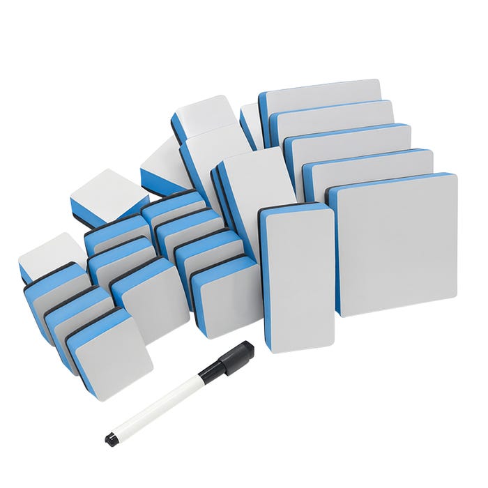 Flipside Dry Erase Board Buddies Erasers, Assorted Sizes, Pack of 25