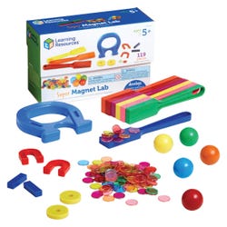 Learning Resources Super Magnet Classroom Lab Kit, 124 Pieces 2118785