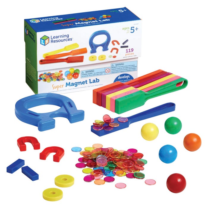 Learning Resources Super Magnet Classroom Lab Kit, 124 Pieces