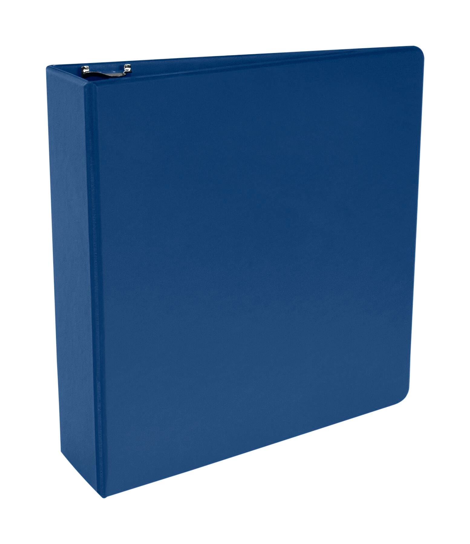School Smart Round Ring Binder, Polypropylene, 3 Inches, Blue