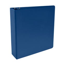 School Smart Round Ring Binder, Polypropylene, 3 Inches, Blue 086381