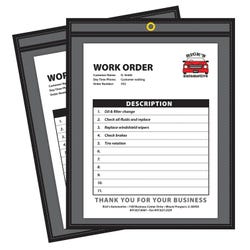 C-Line Dry Erase Reusable Pockets, Black, One Side Clear, 8.5 x 11 Inches, Pack of 25 2149797