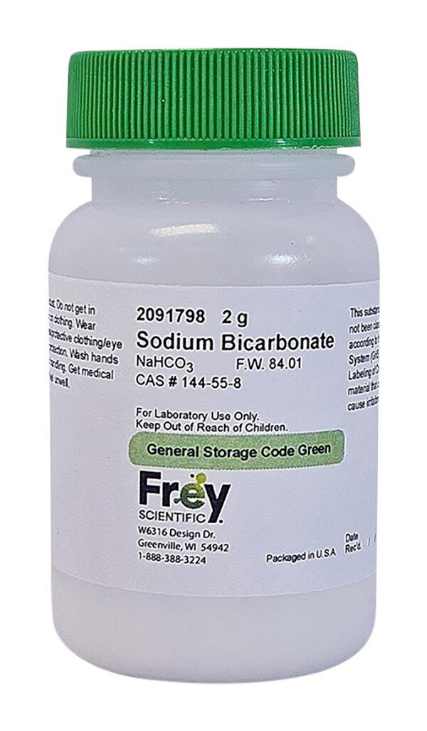 Frey Scientific Sodium Bicarbonate, 2g Item Number 2091798