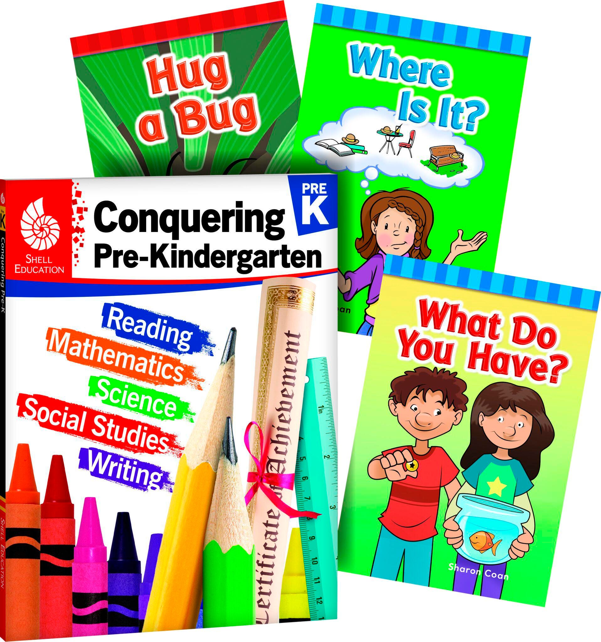 Teacher Created Materials Learn-at-Home: Conquering Pre-Kindergarten, 4-Book Set, Item Number 2092206