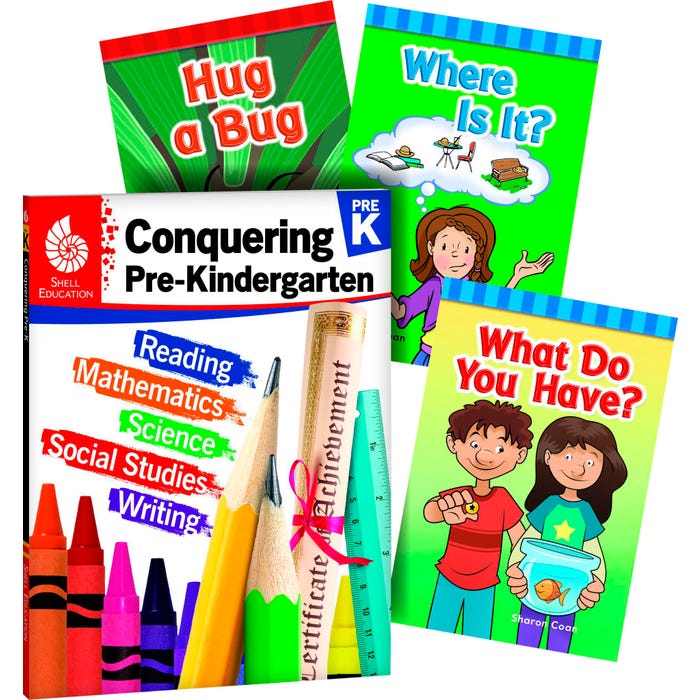 Teacher Created Materials Learn-at-Home Conquering Pre-Kindergarten, Set of 4