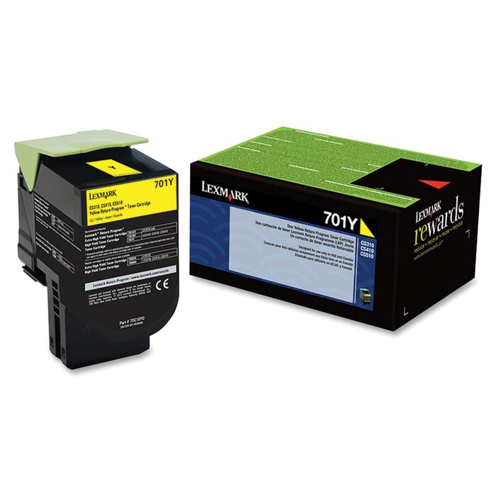 Lexmark Ink Toner Cartridge, 70C10Y0, Yellow