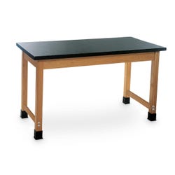 Diversified Spaces Science Table, Epoxy Top, 72 x 42 x 30 Inches, Oak Frame