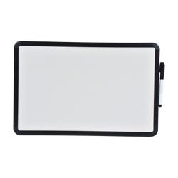 School Smart Dry Erase Board with Marker, Black Frame, 11 x 17 Inches 633746