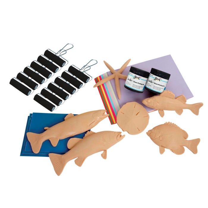 Sax Gyotaku Fish Print Classroom Pack, Assorted Sizes, 223 Pieces