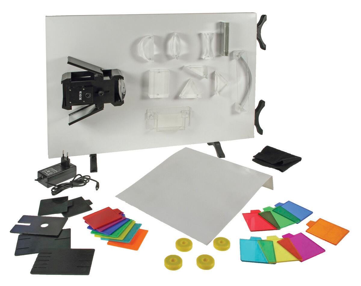 Frey Scientific Deluxe Whiteboard Optics Kit, Item Number 1442156