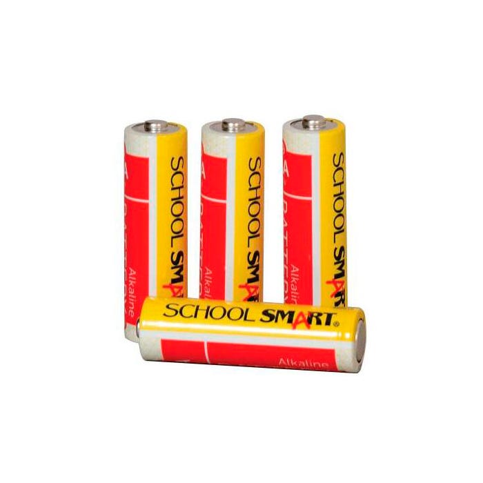 School Smart Alkaline Batteries, AA, Pack of 4