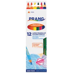 Prang Large Triangular Colored Pencils, Assorted Colors, Set of 12 Item Number 1440814