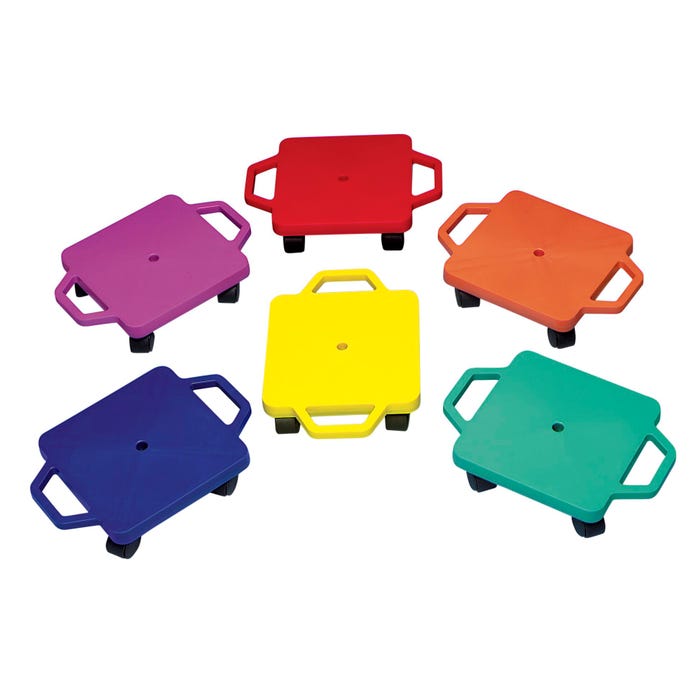 Sportime Safety Grip Scooter, 12 Inch, Assorted Colors, Set of 6