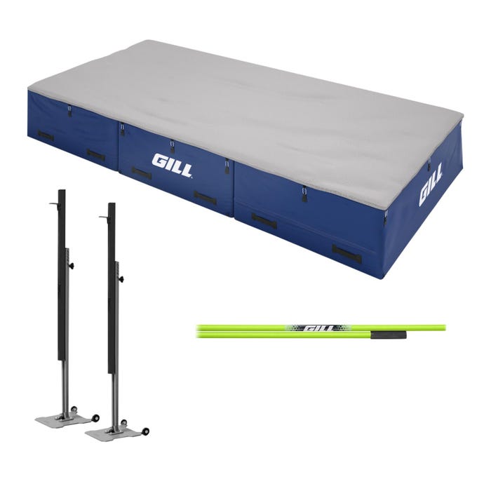 Gill Athletics High School High Jump Equipment - Value Pack, 16 Feet 6 Inches x 8 Feet x 24 Inches