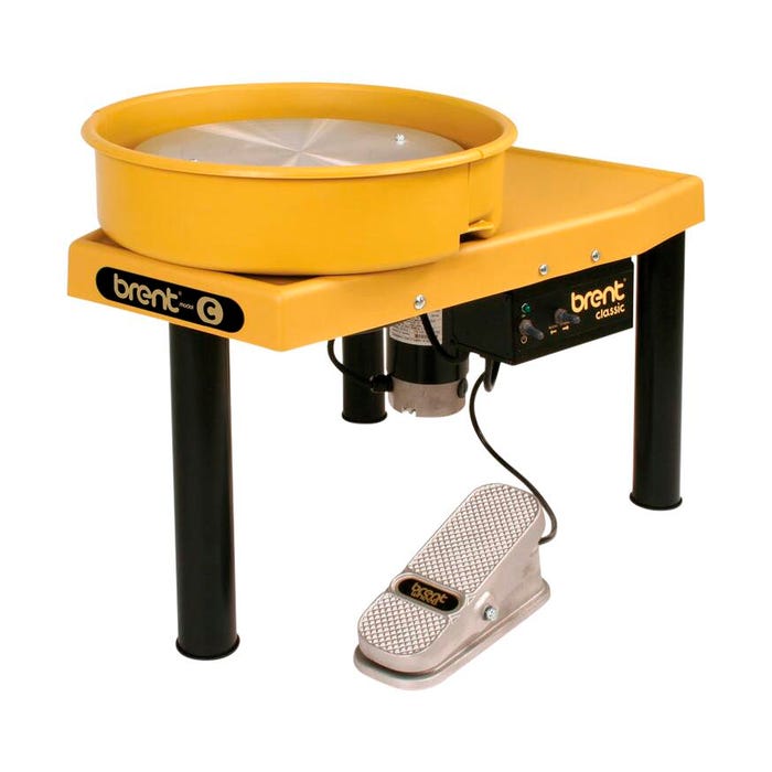 Brent Model C Pottery Wheel, 7 Amp Motor, 3/4 HP, Yellow