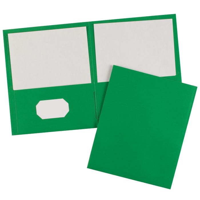 Avery 2-Pocket Folder, 40 Sheet Capacity, Green, Pack of 25
