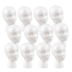 FloraCraft Smooth Foam Head, 8-1/2 x 6-1/2 x 11 Inches, White, Set of 12