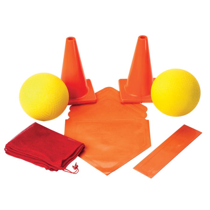 Sportime Deluxe Three-Ply Kickball Set, 8-1/2 Inches, Assorted Colors