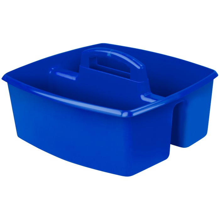Storex Large Caddy, 13 x 11 x 6-3/8 Inches, Blue, Pack of 6