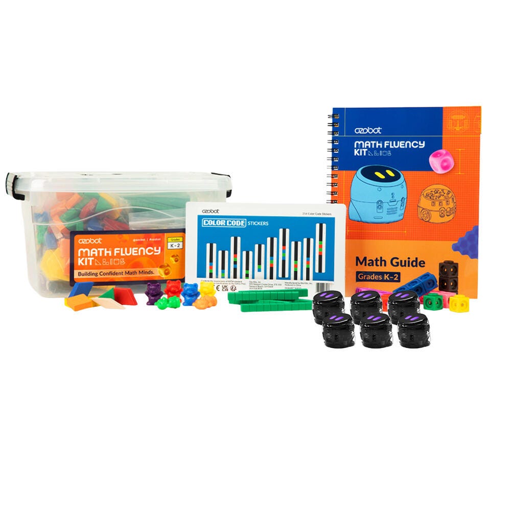 Ozobot Ari Math Fluency Kit, 6 Bots, Grades K to 2