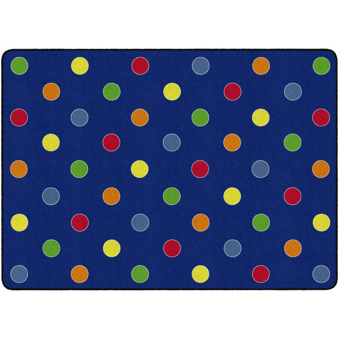 Flagship Carpets Dots Carpet, Muted Colors, Rectangle