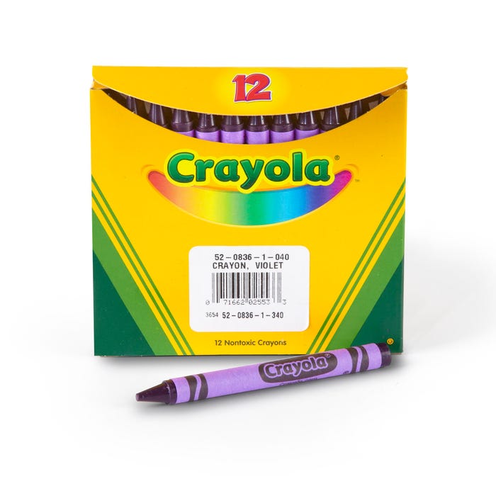 Crayola Bulk Crayons, Standard Size, Violet, Pack of 12
