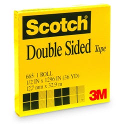 Scotch Double-Coated Tape, 1/2 Inch x 36 Yard Roll