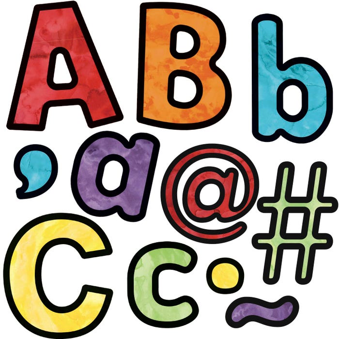 Carson Dellosa EZ Letters, Watercolors, Set of 219