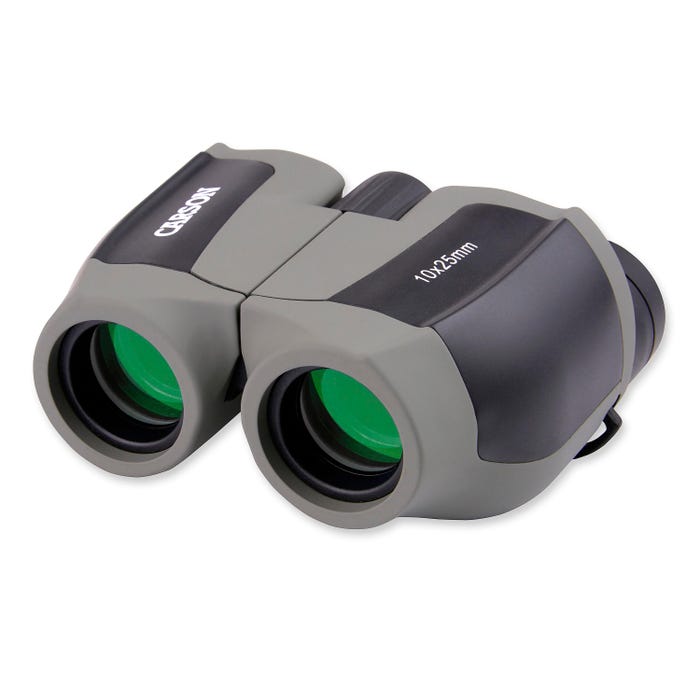 Carson ScoutPlus Binoculars, 10 x 25mm Compact Porro Prism