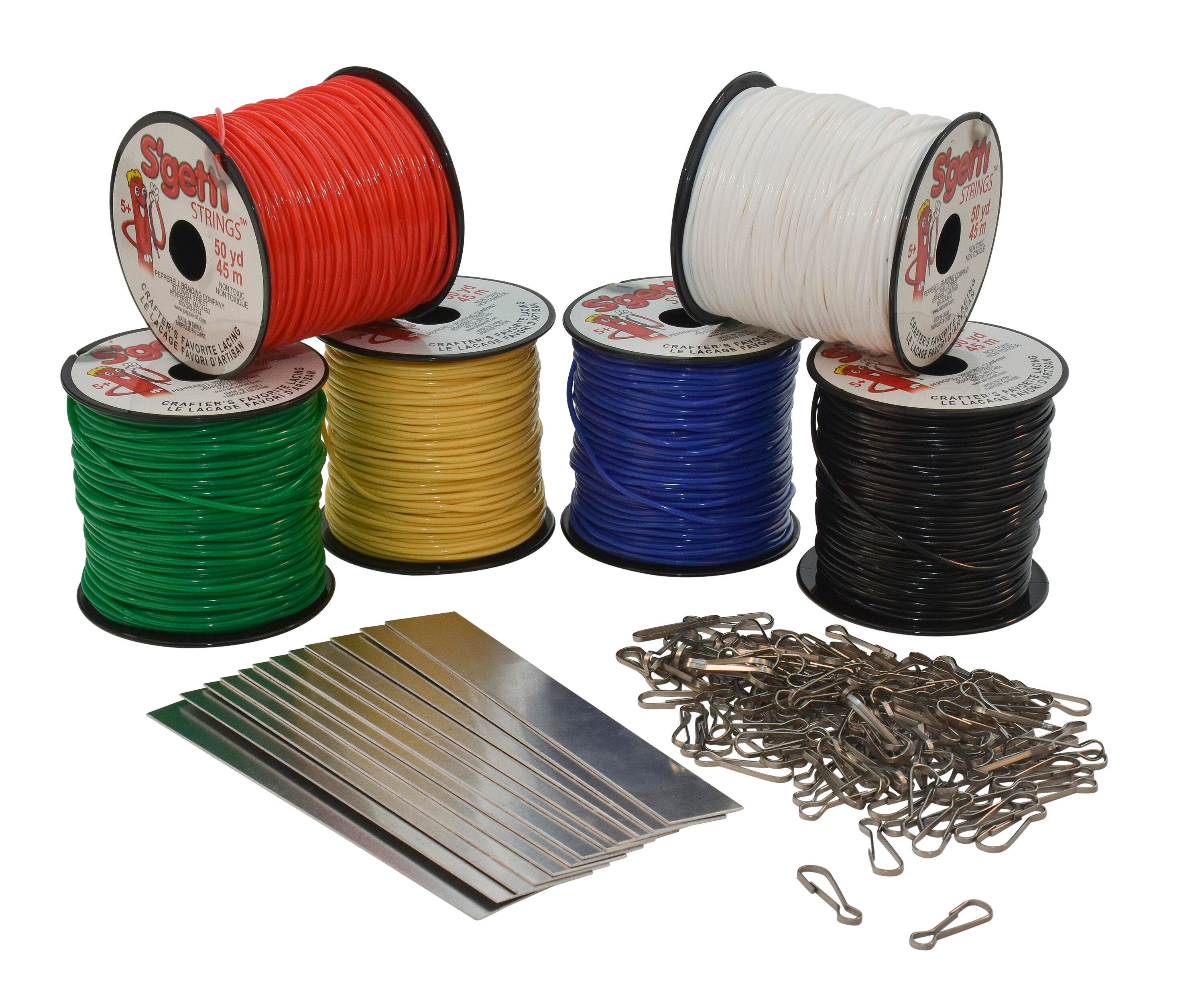 Image for Pepperell Braiding S'Getti Lacing String Classroom Pack, 6 Spools, 50 Yards, Assorted Colors, 162 Pieces from School Specialty