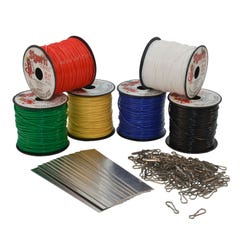 S'Getti Round Plastic Lacing Classroom Pack, 6 Spools, 50 Yards, Assorted Colors, 162 Pieces, Item Number 2104674
